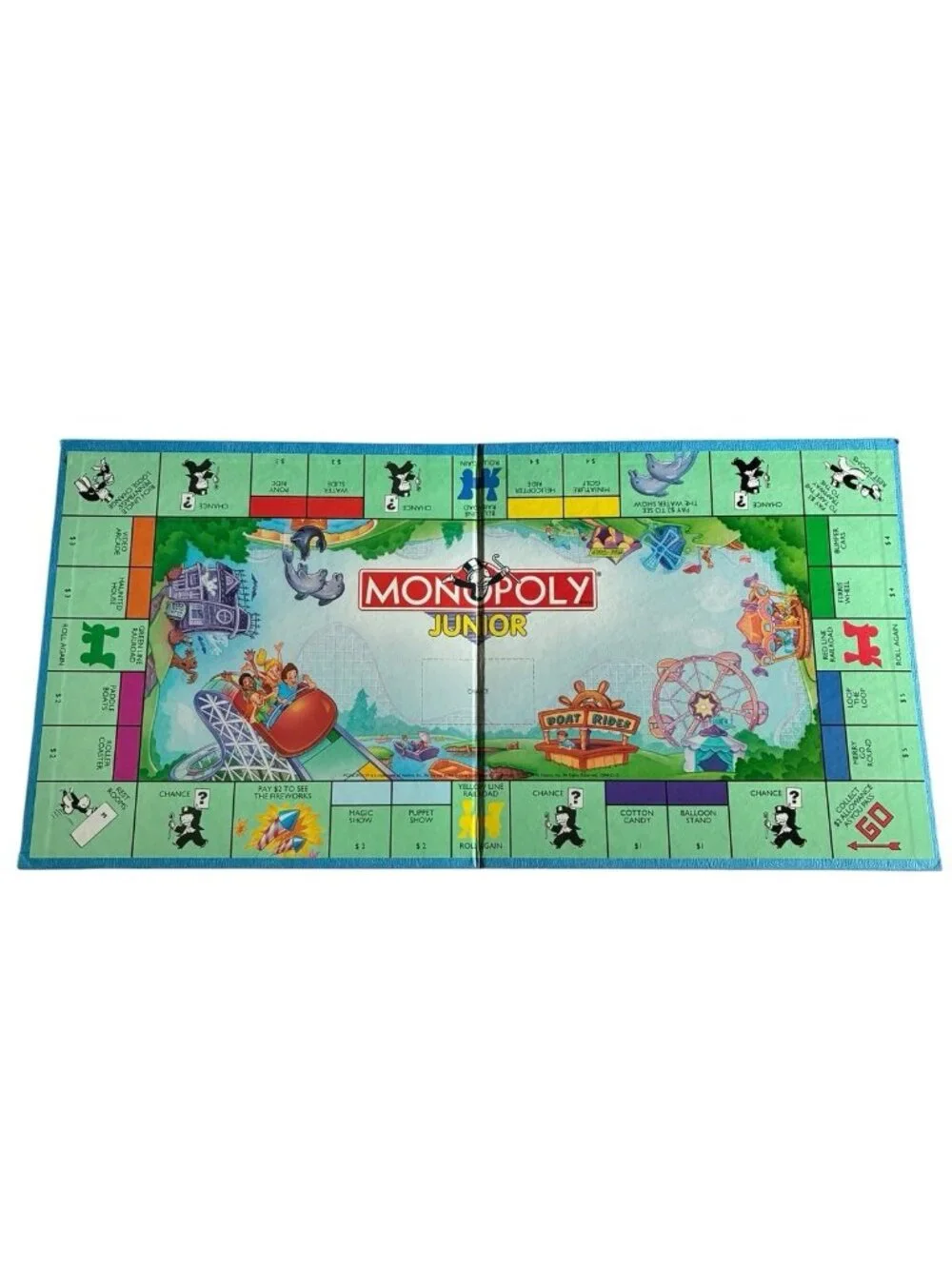 1996 Monopoly Junior Amusement Park Game Board Replacement Parker Brothers